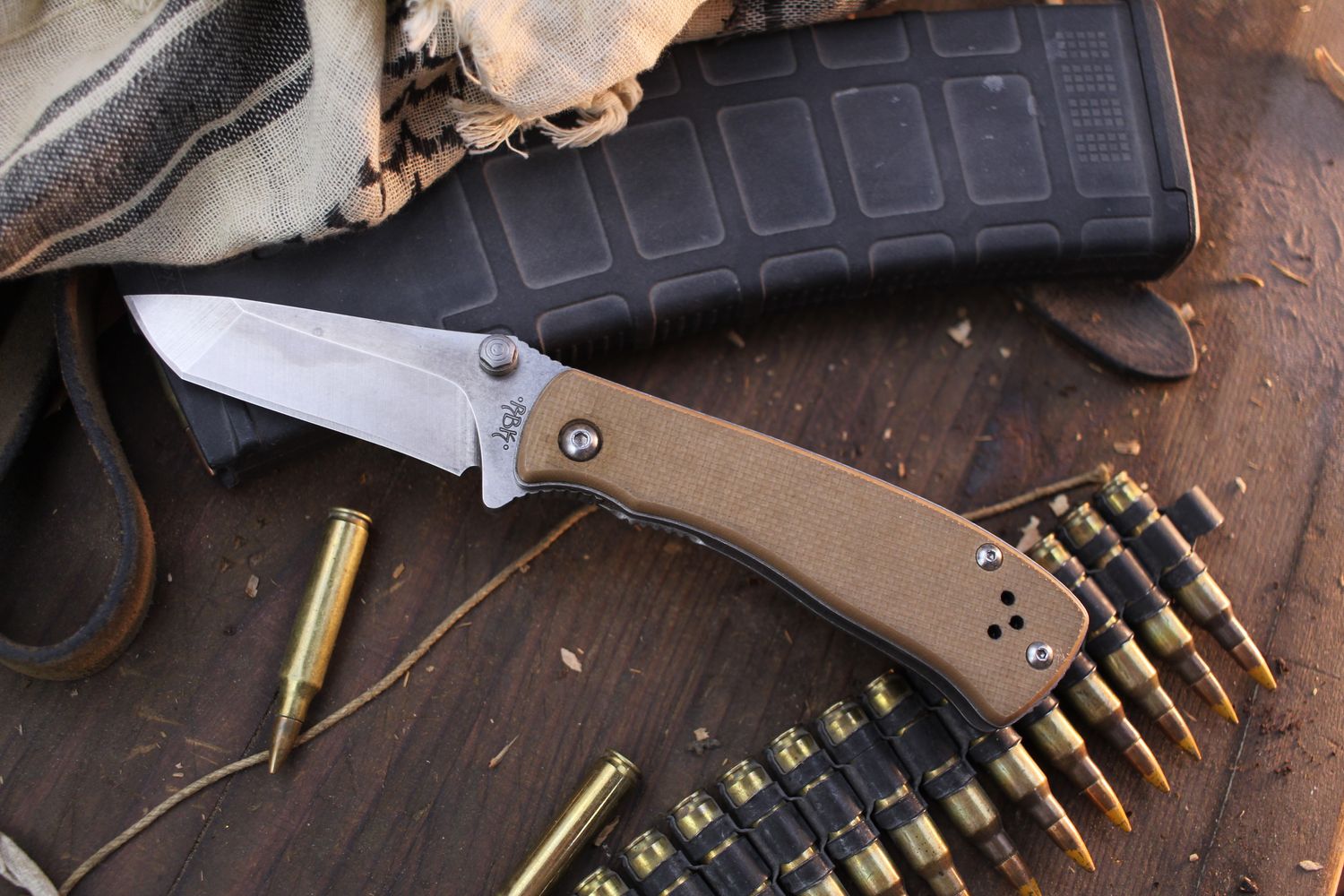 Red Blade Knives PIG Gen2 3.3125&quot; Linerlock Folder / Tan G-10 / Stonewashed S30V ( Pre Owned )