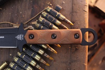 TOPS Modern Gladius 6.5" Fixed Blade / Tan Micarta / Black 1095 ( Pre Owned )