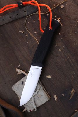 Fallkniven F1 3.8&quot; Fixed Blade Knife / Black Zytel / Satin VG10 / Leather Sheath ( Pre Owned )