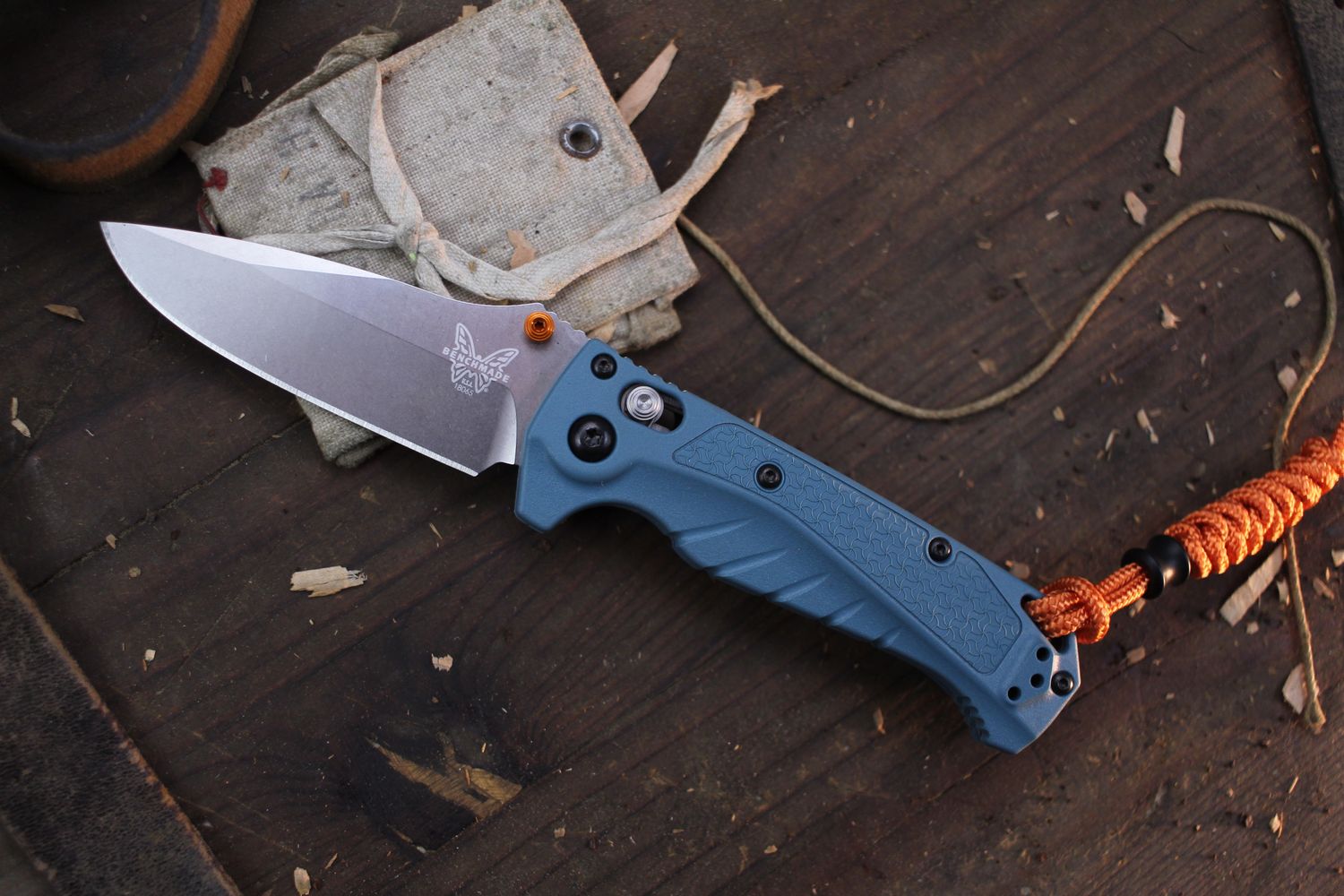 Benchmade Mini Adira 3.2&quot; AXIS Lock Folder / Depth Blue Grivory / Stonewashed MagnaCut ( Pre Owned )