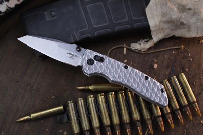 Hogue Deka 3.25" ABLE Lock Folder / OG Goat Aluminum / Satin MagnaCut  ( Pre Owned )