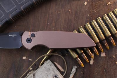 Pro-Tech TR-3 Integrity 3.5" Button Lock Folder / FDE Aluminum / DLC S35VN 