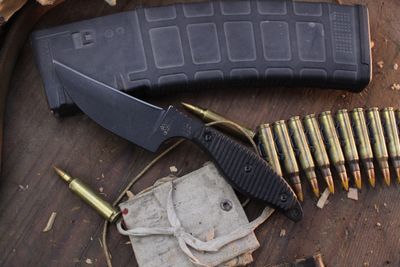 TOPS Knives Unzipper 3.6" Fixed Blade / Black G10 / Black 1095 ( Pre Owned )