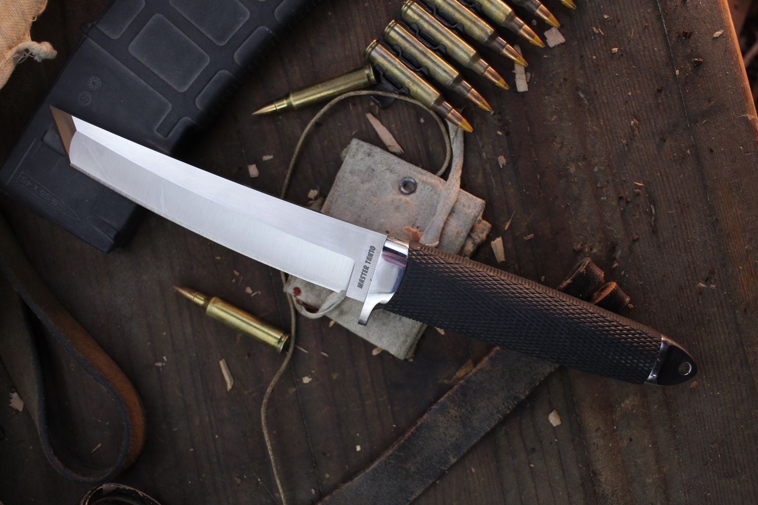Cold Steel San Mai® Master Tanto 6&quot; Fixed Blade / Black Rubber / San Mai ( Pre Owned )