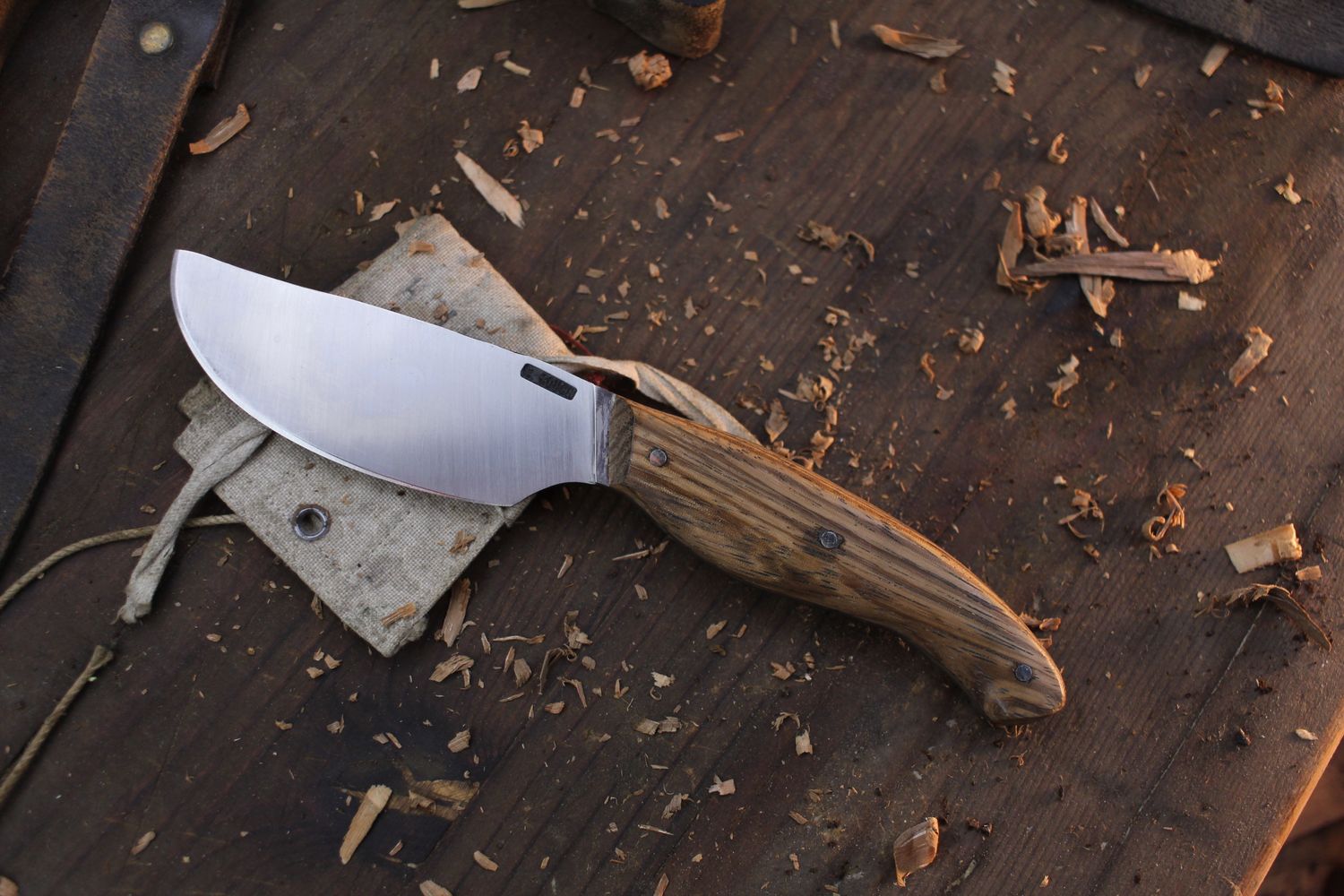 Mark Couch 3.5&quot; Skinner / Lace Wood / Satin Forged 52100