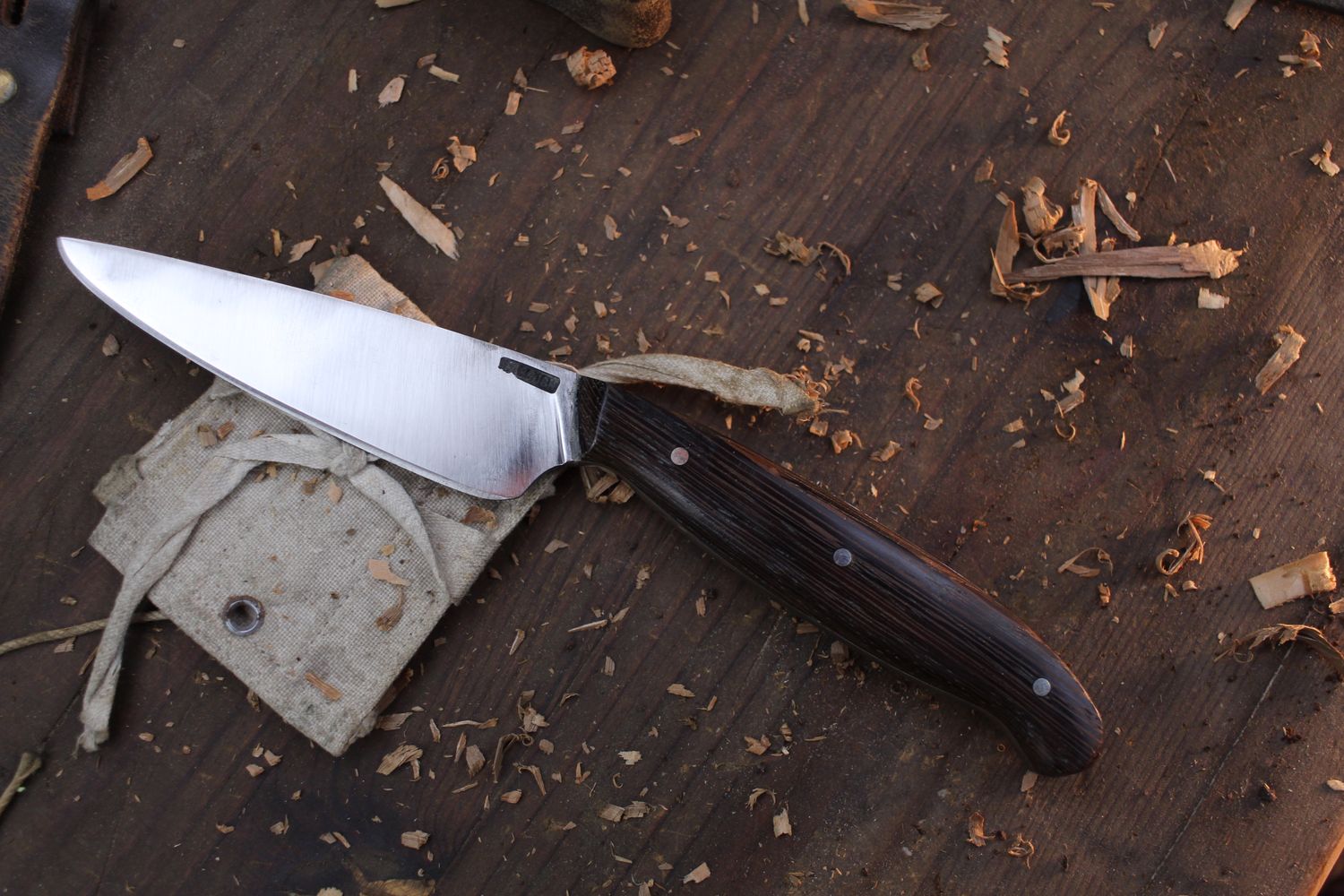 Mark Couch 4” Camp Utility / Wenge / Satin Forged 52100