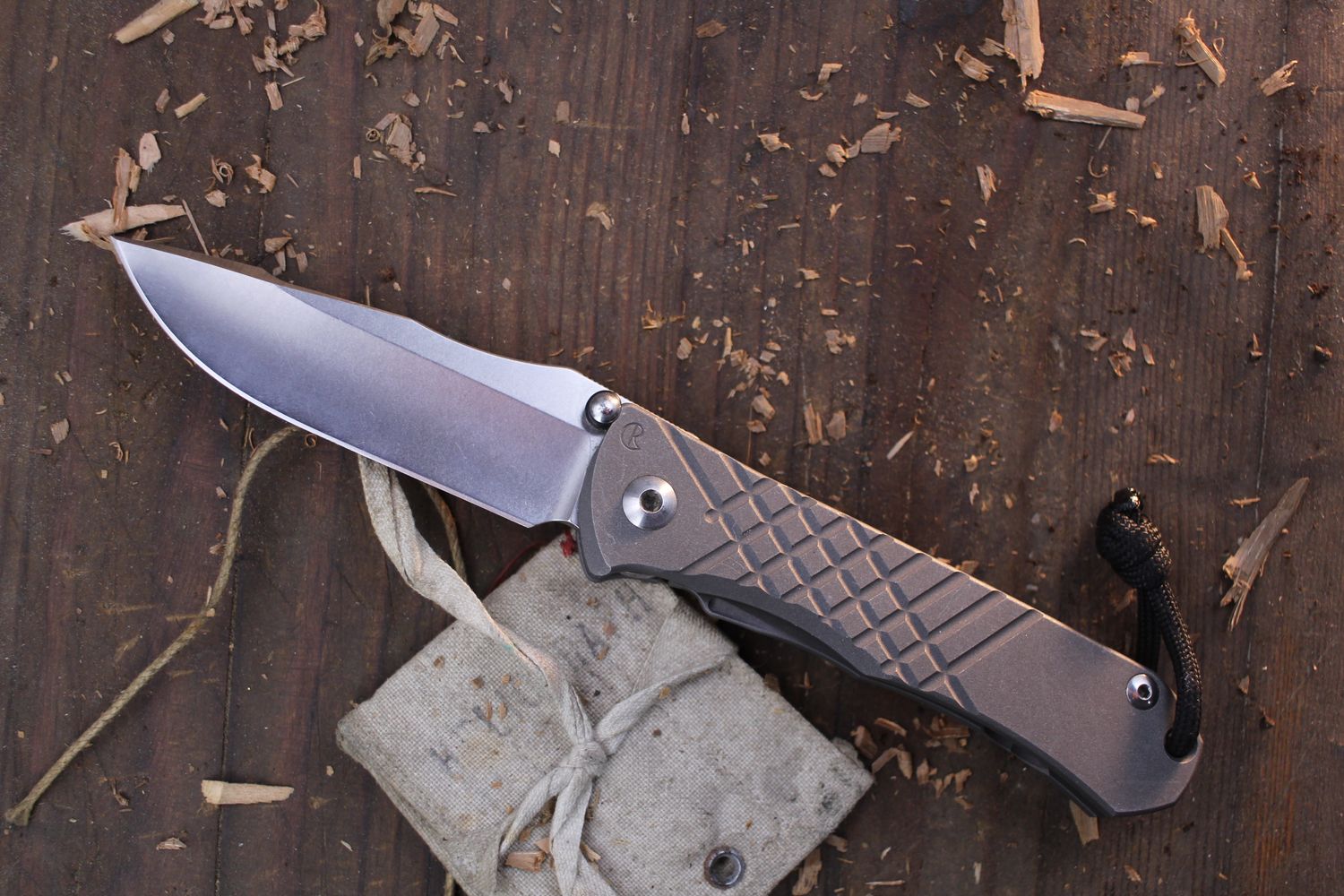 Chris Reeve Umnumzaan 3.675&quot; Framelock Folder / Milled Titanium / Stonewashed S45VN. ( Pre Owned )