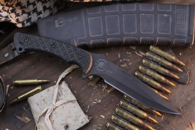 Spartan Blade Ares 5.375" Fixed Blade / Milled Black Micarta / Black S35VN ( Pre Owned )