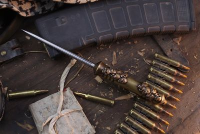 Bastinelli Creations Ice Scream  Crypt 4.5" Ice Pick / Bronze Skulls ( Pre Owned )