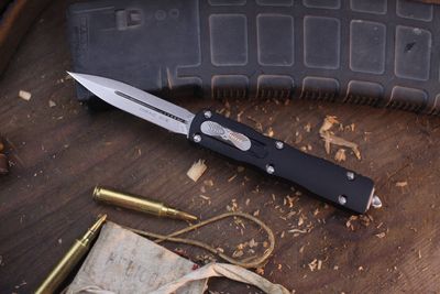 Microtech Dirac D/E  2.88&quot; Auto OTF / Black Aluminum / Stonewashed ( Pre Owned )