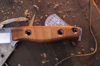 3DK MAK 4&quot; Fixed Drop Point, M390 Blade / Cherry Wood Handle