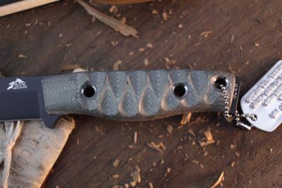 3DK MAK 4" Fixed Drop Point, Black Cerakote M390 Blade / Black Micarta Handle