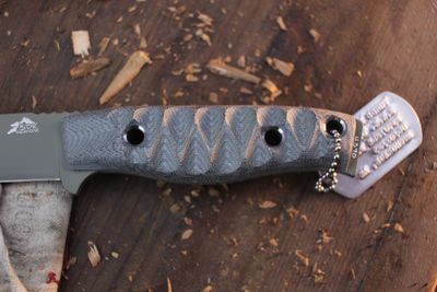 3DK MAK 4" Fixed Drop Point, OD Green Cerakote M390 Blade / Black Micarta Handle