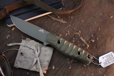 3DK MAK 4&quot; Fixed Drop Point, OD Green Cerakote K110 Blade / OD Green G10 handle