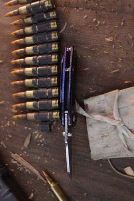 Kansept Dirk Pinkerton Little Main Street 2.26&quot; Framelock Folder / Lightning Strike Titanium / Stonewashed S35VN ( Pre Owned )