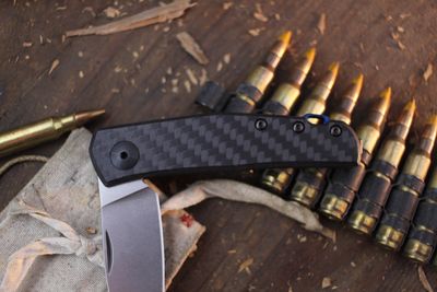 Zero Tolerance Anso 0235 2.6" Slipjoint Folder / Carbon Fiber / Stonewashed 20CV ( Pre Owned )