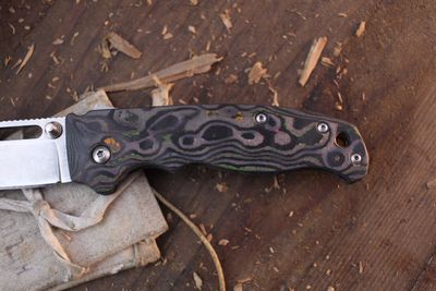 Demko Knives AD 20.5 3.2" Shark Lock Folder / Carbon Fiber / Stonewashed D2 ( Pre Owned )