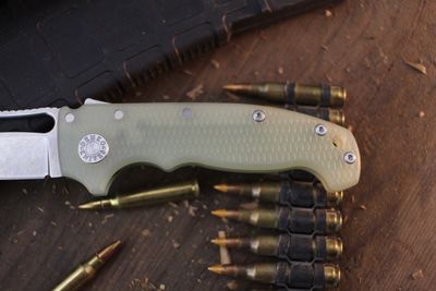 Demko MG AD20S 3.6" Shark Lock Folder / Jade G-10 / Stonewashed M4 ( Pre Owned )