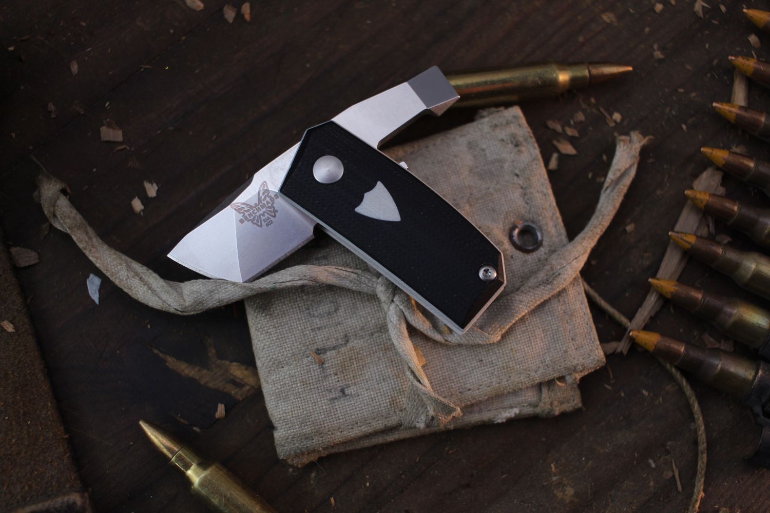 Benchmade Oeser Tengu Tool 1.14&quot; Friction Folder / Black G-10 / 3-in-1 CPM-20CV Multi-Tool ( Pre Owned )