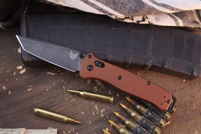 Benchmade Bailout 3.38&quot; AXIS Lock Folder / Burnt Copper Aluminum / Blackwashed MagnaCut