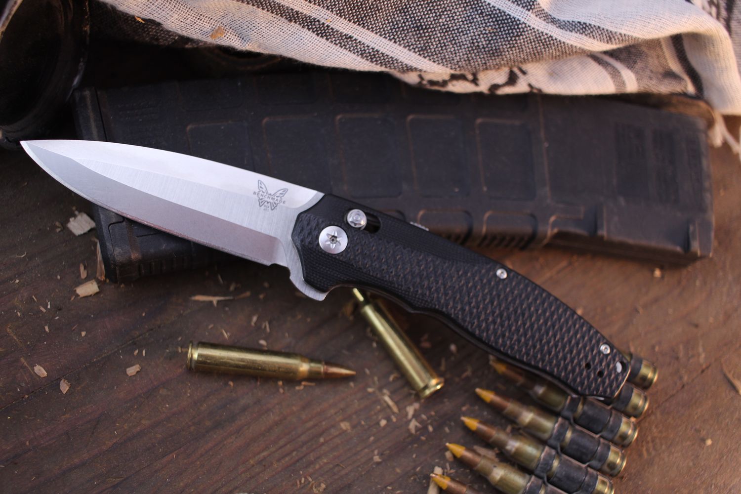 Benchmade Vector 3.6&quot; AXIS-Assist Flipper / Black G-10 / Satin S30V ( Pre Owned )