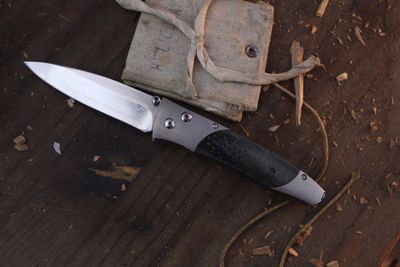 William Henry Classic B05 2.63" Folder / Titanium &amp; Carbon Fiber / ZDP-189 Core San Mai ( Pre Owned )