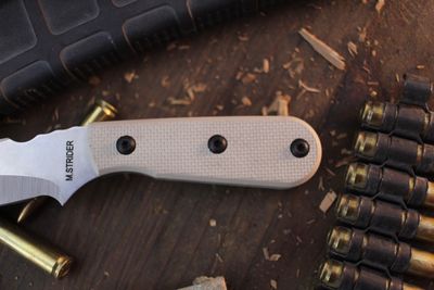 Strider MSK Steak Knife 3.625" Fixed Blade / Urban Tan G-10 / Stonewashed PSB27 ( Pre Owned )