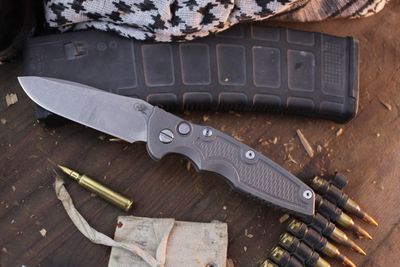 Hinderer Eklipse 3.5” AUTO Buttonlock Folder / Working Finish Titanium / Working Finish S45VN Spearpoint ( Pre Owned )