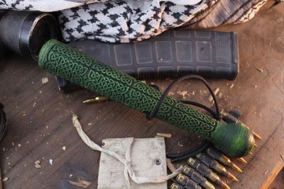 RMJ Tactical Loaded Day 10&quot; Stick / Celtic Knot Green Hickory ( Pre Owned )