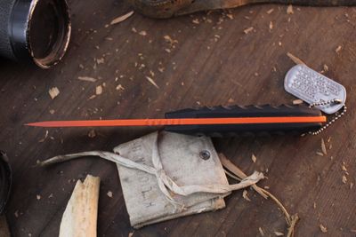 3DK MAK 4" Fixed Drop Point, Hunter Orange Cerakote M390 Blade / Black G10 Handle