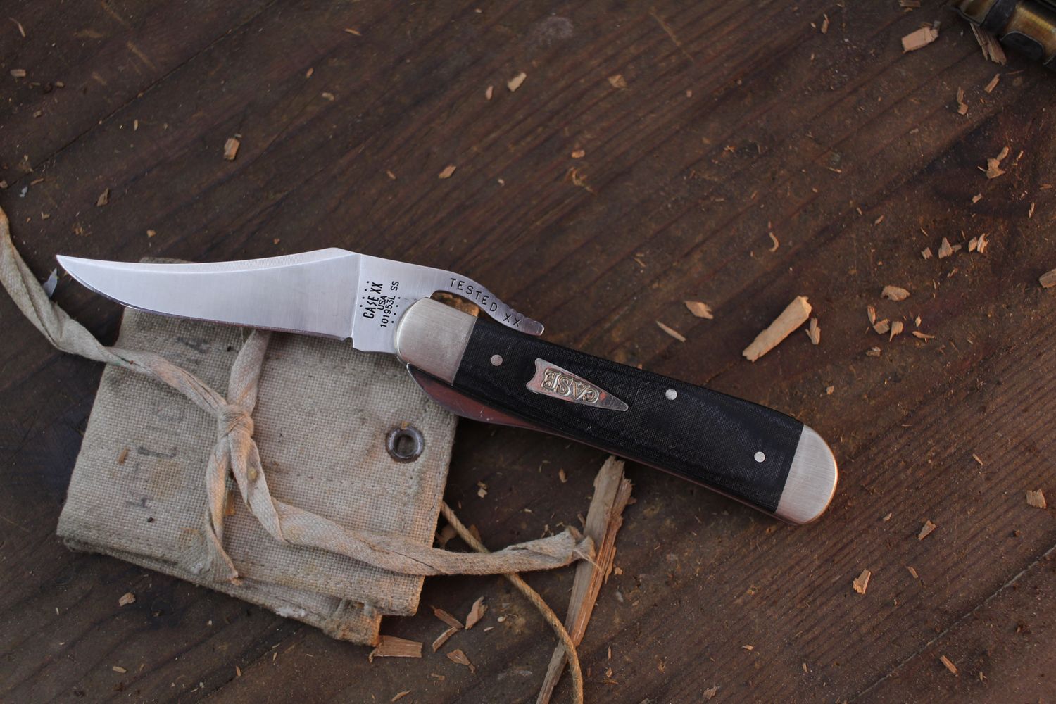 Case RussLock 2.5&quot; Linerlock Folder / Smooth Black Micarta / Satin Tru-Sharp ( Pre Owned. )