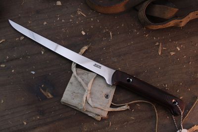3DK Fisher 8&quot; Fillet Knife,  Bolivian Rosewood