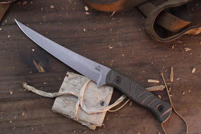 Alaska Blade Works Susitna 6” Filet / OD Green Canvas Micarta / Stonewashed S45VN