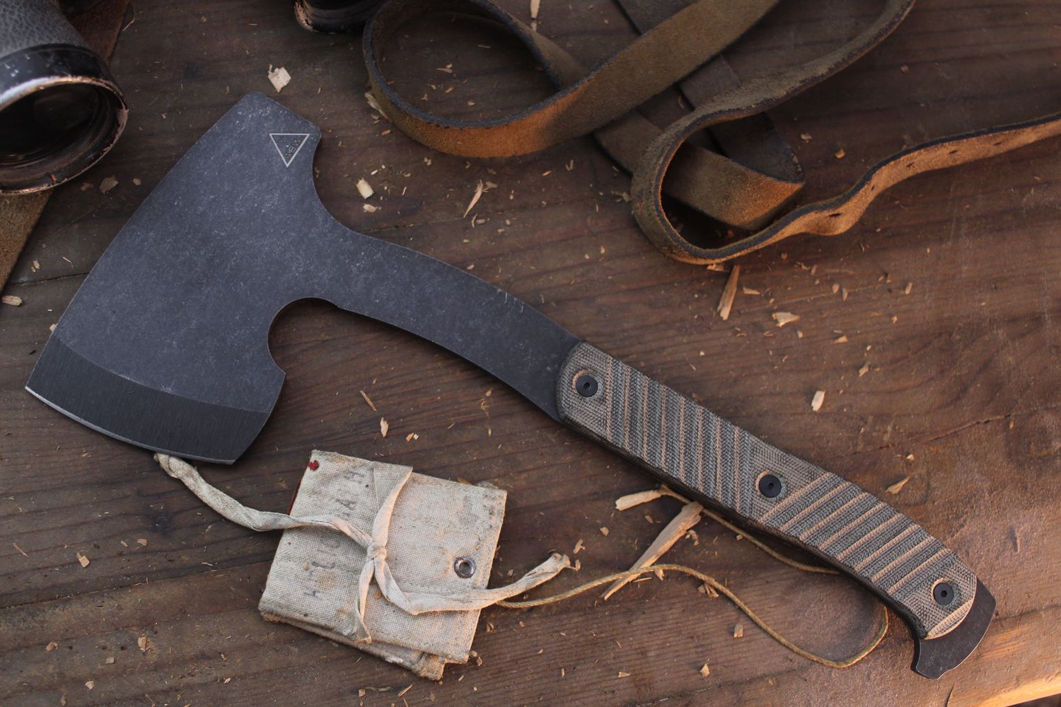 Alaska Blade Back Country 14” Hatchet / OD Green Canvas Micarta / Stonewashed 3V