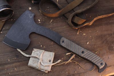 Alaska Blade Back Country 14” Hatchet / OD Green Canvas Micarta / Stonewashed 3V