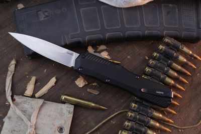Kershaw Livewire 3.4&quot; OTF Automatic Knife / Black Aluminum / Stonewashed Magnacut ( Pre Owned )