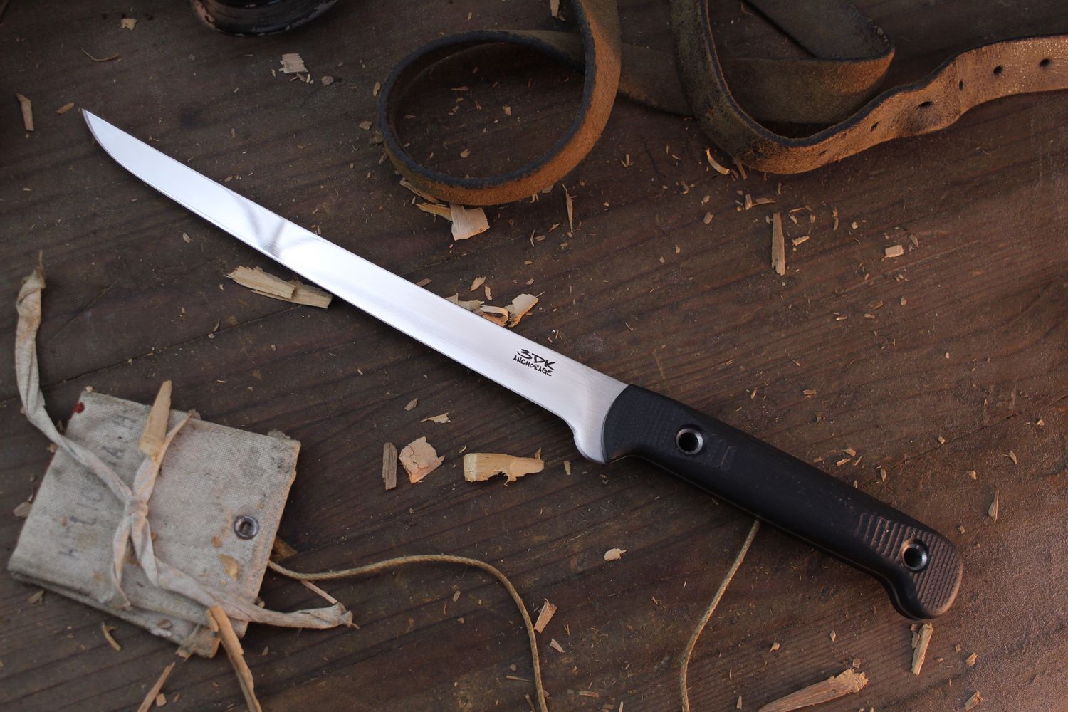 3DK Fisher 8&quot; Fillet Knife,  Black G-10