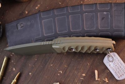 3DK Riot 3.7" Fixed Tanto Point, OD Green Cerakote K110 Blade / OD Green Chugach Mountain G10 handle ( Pre Owned )