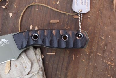 3DK Riot 3.7" Fixed Tanto Point, OD Green Cerakote K110 Blade / Black G10 handle