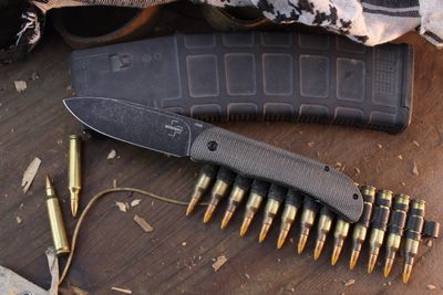 Boker Plus Exscalibur 3.4" Framelock Folder / Black Micarta / Blackwashed D2 ( Discontinued )