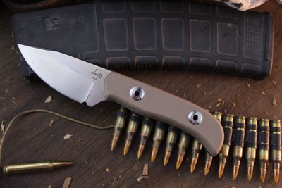 Boker Plus Dasos 2.0 3.13" Fixed Blade / Tan G-10 / Stonewashed D2 ( Discontinued )