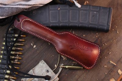 Half Face Blade Slap Jack / Natural Ostrich Leather / 18 Ounces