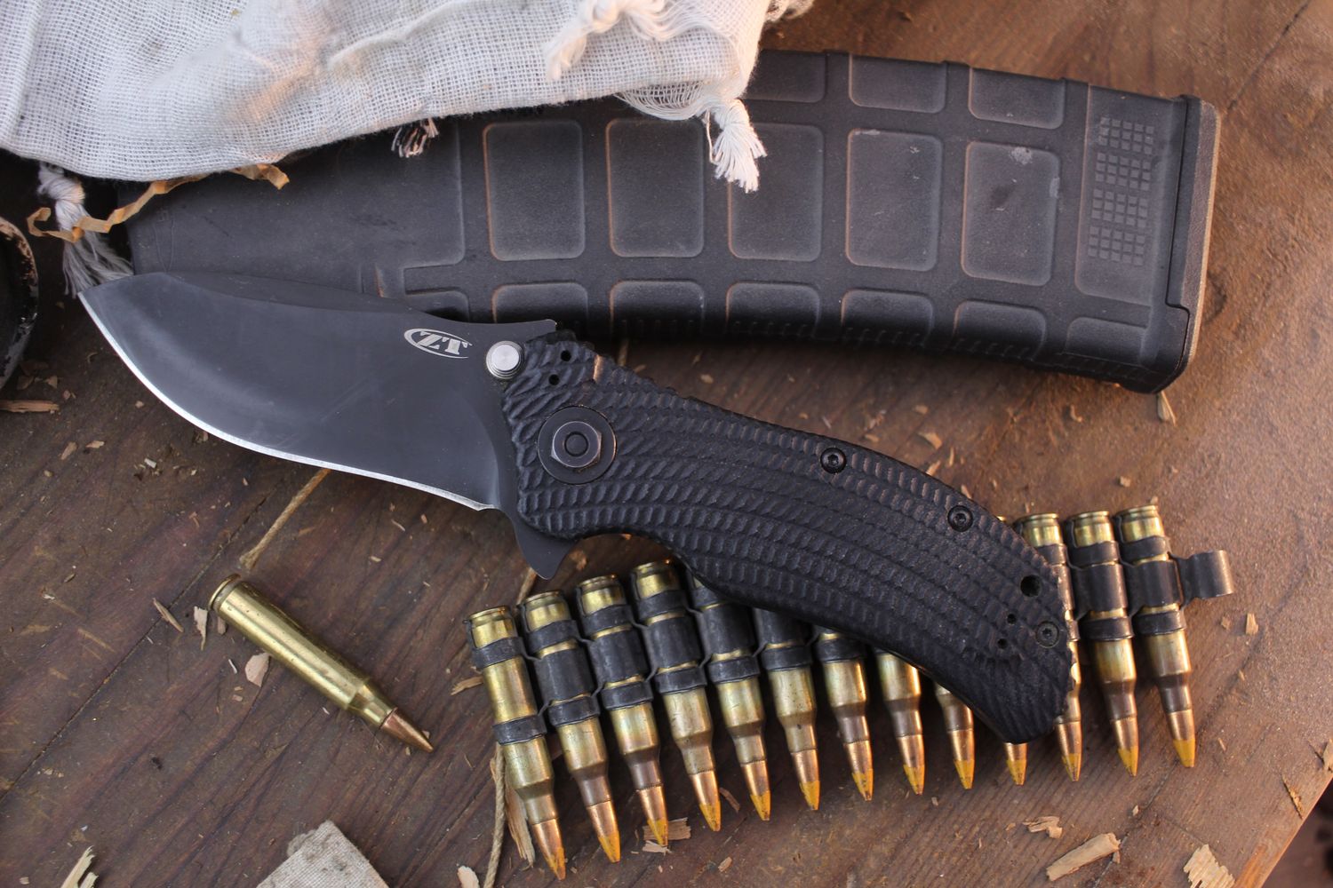 Zero Tolerance 0300 3.75&quot; Framelock Flipper / Black Titanium &amp; G-10 / Black S30V ( Pre Owned )