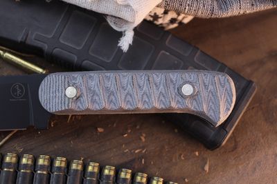 3DK Trevor Barrett Champion Series 5.25" Fixed Modified Tanto, Black Cerakote 52100 / Black Micarta Handle
