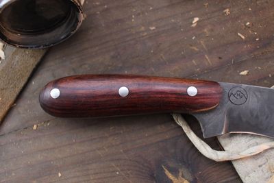 Highlands Forge Custom 5" Fixed Blade Mini Hunter / Jatoba / Alaskan Forged San Mai
