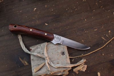 Highland Forge Bird &amp; Trout 2.5&quot; Fixed Blade / Bubinga / Alaskan Forged Satin 1095