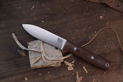 Bark River Knives Kephart 4 4.25” Fixed Blade / Natural Canvas Micarta / Satin CPM-3V ( Pre Owned )