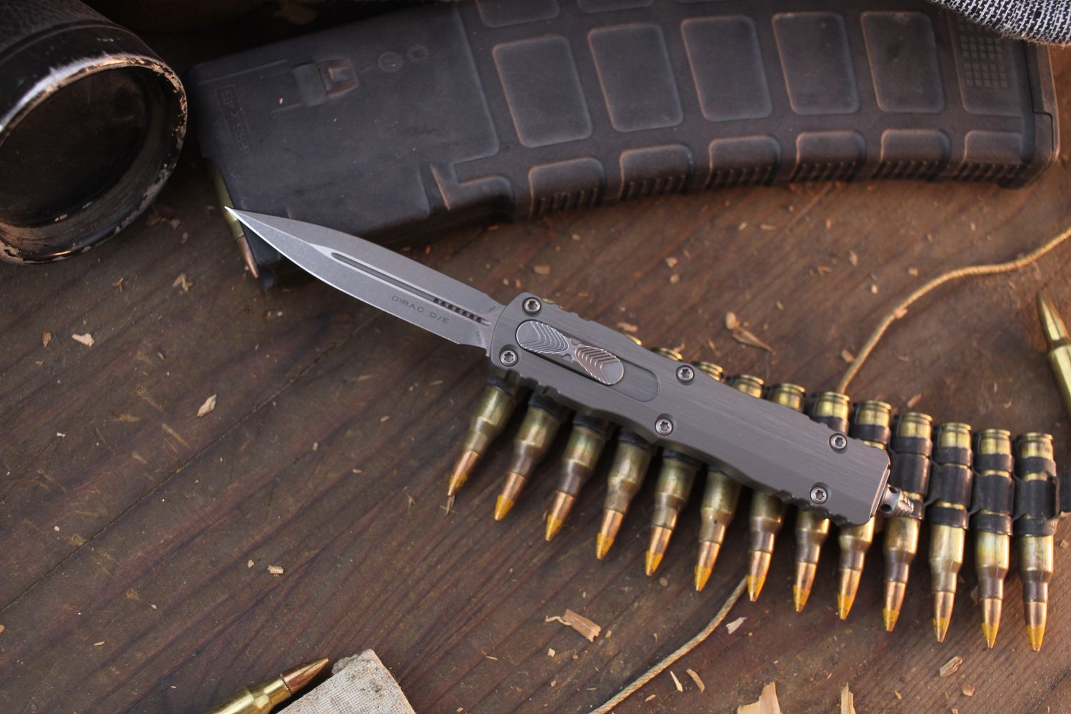 Microtech Dirac D/E 3&quot; OTF Auto / Natural Aluminum / Apocalyptic