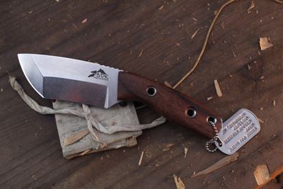 3DK Riot 3.7" Fixed Modified Tanto, K110 Blade / Mesquite Wood