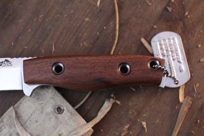 3DK MAK 4" Fixed Drop Point, M390 Blade / Mesquite Wood Handle